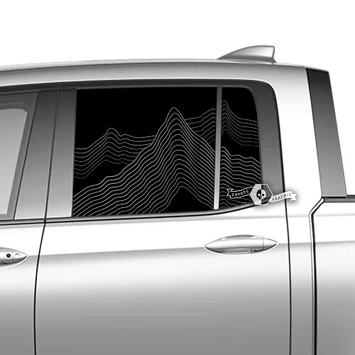 Coppia Honda Ridgeline Mountains Vinyl Window Doors Decal Sticker Graphics
