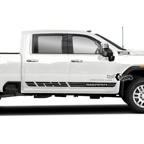 Kit di Adesivi in Vinile a Strisce Lettere Sierra per Porta Laterale per GMC Sierra 2500HD 2022