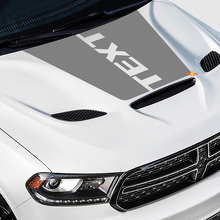 Adesivo in Vinile con Testo Personalizzato Blackout per Cofano Dodge Durango 2018-2020_3