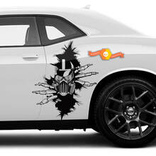 Foro laterale Ape nel casco Adesivi Decalcomanie Grafica Vinile Dodge Challenger Charger
 2