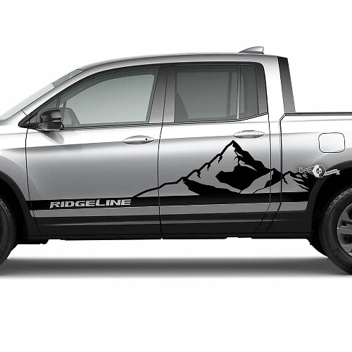 Coppia 2023 Honda Ridgeline Mountains Vinyl Body Door Decal Sticker Graphics

