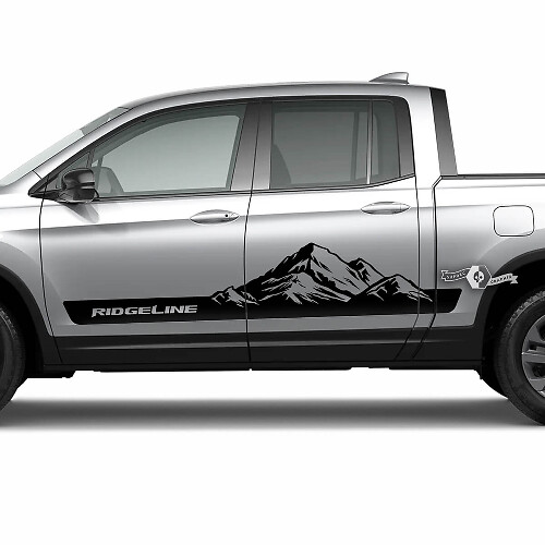 Coppia 2023 Honda Ridgeline Mountains Vinyl Body Side Doors Decal Sticker Graphics
