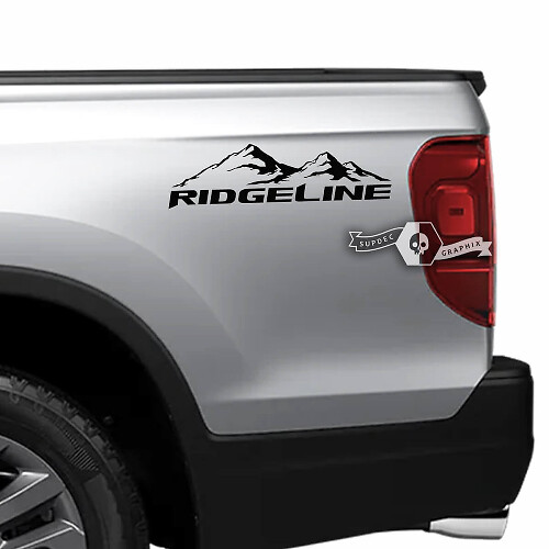 Coppia di Adesivi Laterali in Vinile Ridgeline Mountains per Honda Ridgeline 2023