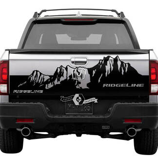 Grafica adesiva per decalcomania posteriore in vinile con logo Honda Ridgeline Mountains
