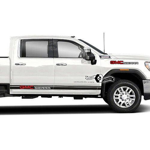 Kit di Adesivi in Vinile con Lettering Sierra e Strisce Laterali per GMC Sierra 2500HD 2022