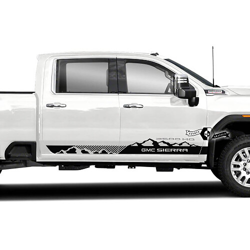 Kit Adesivi in Vinile Strisce Laterali Mountain Style per GMC Sierra 2500HD 2022-23