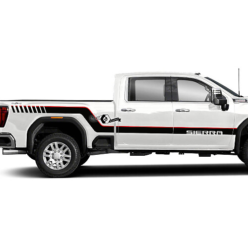 Kit di Adesivi in Vinile con Strisce Laterali Curve Sierra per GMC Sierra 2500HD 2022
