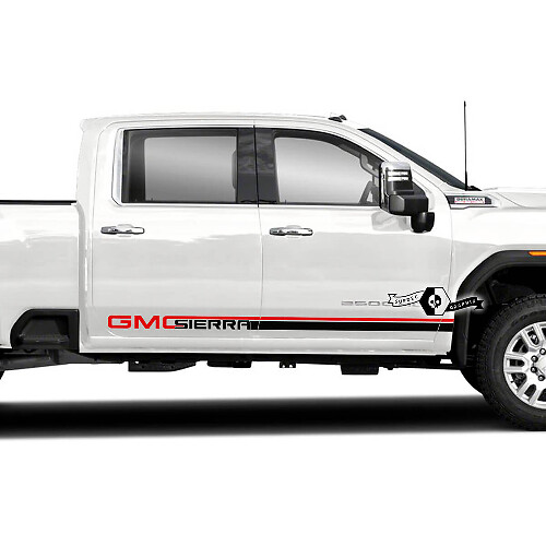 Adesivi in Vinile a Strisce per Porte Doppie Coppia per GMC Sierra 2500HD