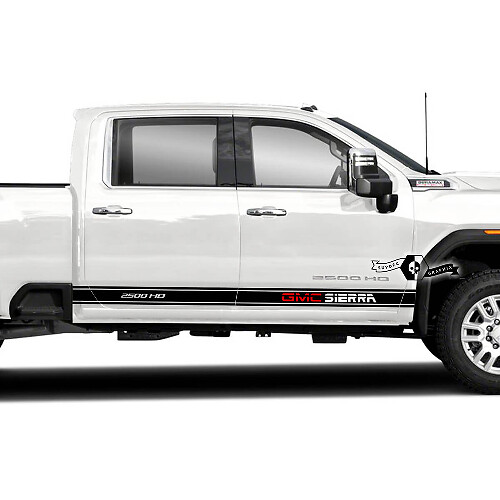 Kit Adesivi Fregi Laterali in Vinile per GMC Sierra 2500HD 2022