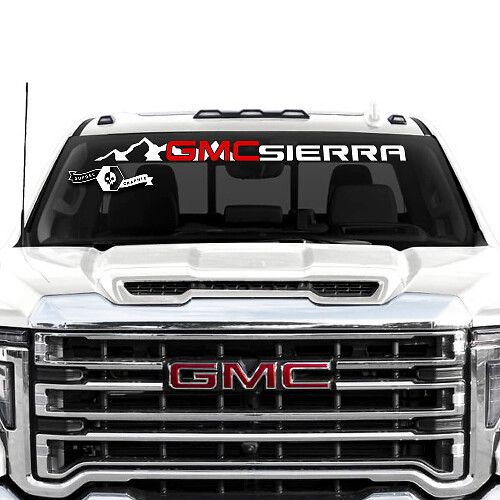 Adesivo in Vinile Banner Parasole Mountain Style per GMC Sierra 2500HD
