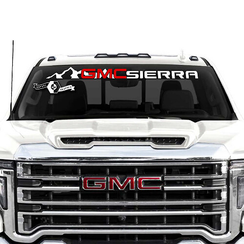Adesivo in Vinile Banner Parasole Mountain Style per GMC Sierra 2500HD