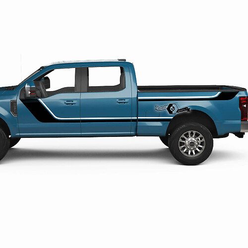 Kit Adesivi Vinile Doppie Strisce Laterali per Musclecar Super Duty 2023