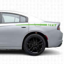 Adesivo in vinile laterale a strisce con testo personalizzato per Dodge Charger 2015-2026_3