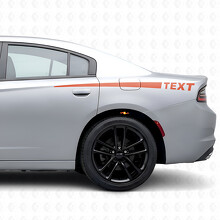Adesivo in vinile laterale a strisce con testo personalizzato per Dodge Charger 2015-2026_4