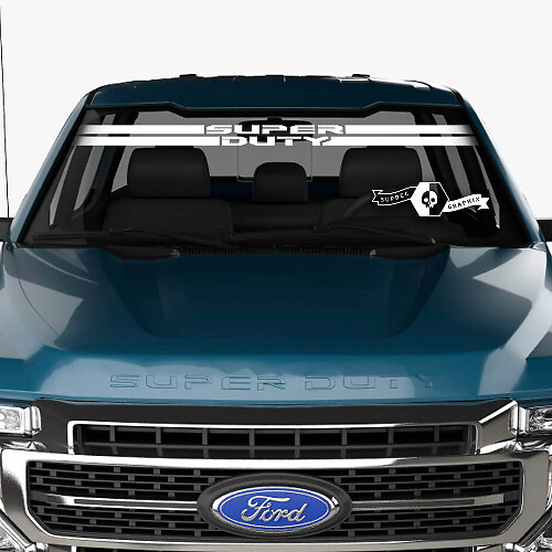 Parabrezza Ford Super Duty 2023 Linee Decalcomanie Adesivi Grafica Vinile
