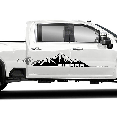 Pellicole Adesive Porta Laterale Montagna Coppia per GMC Sierra 2500HD
