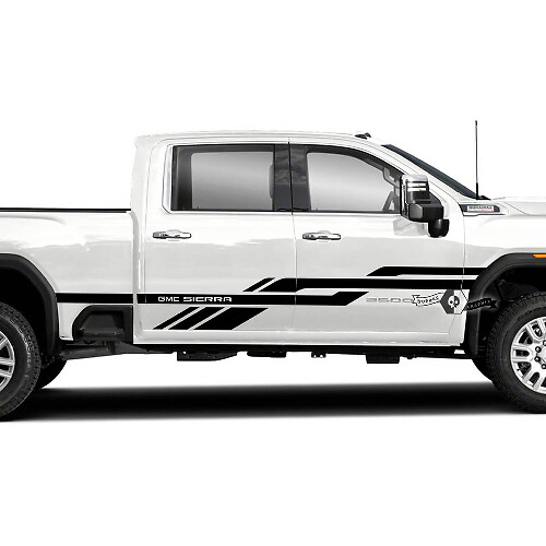 Adesivi in Vinile con Strisce Laterali Intrecciate per GMC Sierra 2500HD 2022-2023
