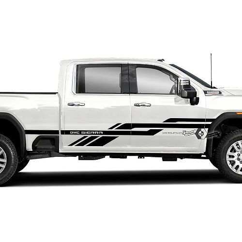 Adesivi in Vinile con Strisce Laterali Intrecciate per GMC Sierra 2500HD 2022-2023