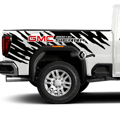 Set di Adesivi Vinilici Laterali Posteriori Splash Fango per GMC Sierra 2500HD 2022-23