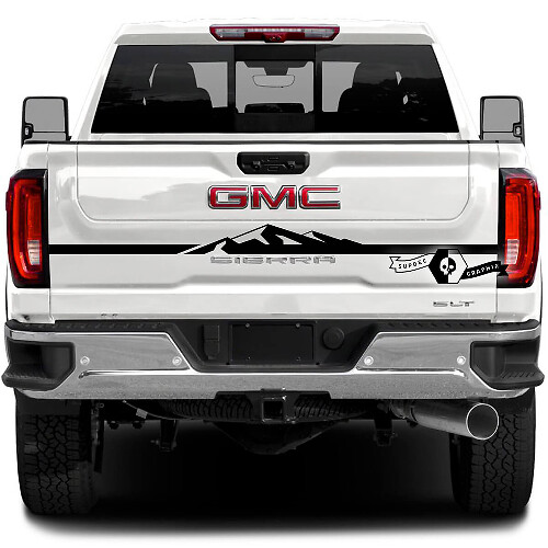 Adesivo in Vinile a Strisce Stile Montagna per Portellone GMC Sierra 2500HD 2022-23