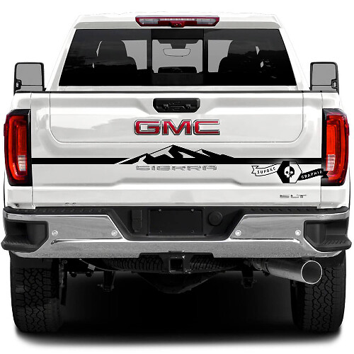 Adesivo in Vinile a Strisce Stile Montagna per Portellone GMC Sierra 2500HD 2022-23