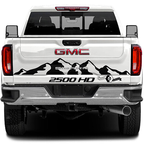 Adesivo Vinilico per Portellone Stile Montagna 2500 HD per GMC Sierra 2500HD 2022-2023