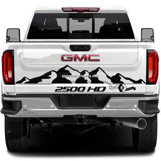 Portellone posteriore GMC Sierra 2500HD 2022 2023 Mountains Logo Vinyl Decal per GMC Sierra Graphics
