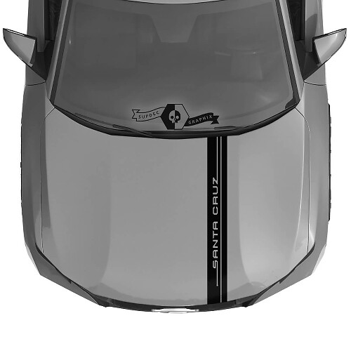 Adesivo Vinile a Doppia Striscia del Cofano di Marca per Hyundai Santa Cruz