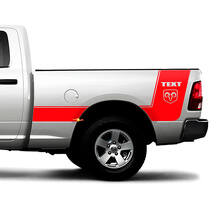 Hemi Logo Strisce Personalizzate Adesivo in Vinile Lato Letto per Dodge Ram 1500_2