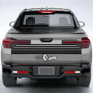 Grafica adesiva per decalcomania del portellone posteriore in vinile delle linee posteriori adatta per Hyundai Santa Cruz 2023
