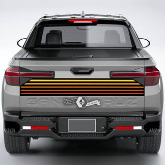 Grafica adesiva per decalcomania del portellone posteriore in vinile SunSet delle linee posteriori adatta per Hyundai Santa Cruz 2023
