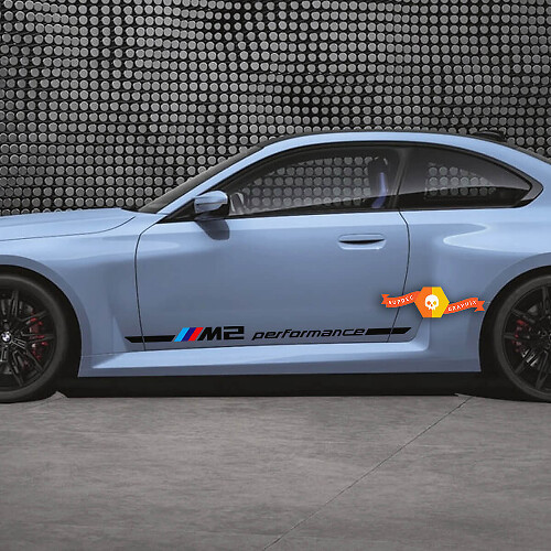 2x adesivi in ​​vinile BMW M2 G87 M Performance Stripes 2023
