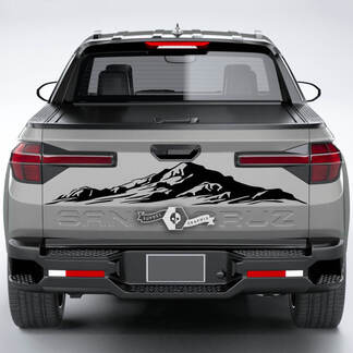 Grafica adesiva per decalcomania del portellone posteriore in vinile Honda Ridgeline Santa Cruz 2023 Mountains
