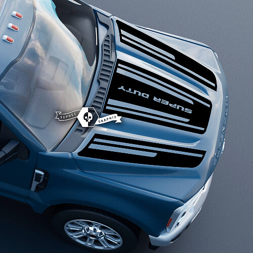 Cappuccio Ford Super Duty 2023 Up Lines Logo Trim Decalcomanie Adesivi Grafica Kit completi in vinile
