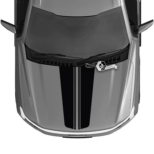 Cofano Ford F-150 Lightning 2022 2023 Blackout Lightning Dual Decalcomanie Adesivi Grafica Vinile
