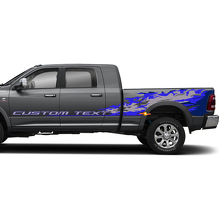 Kit Adesivi Laterali in Vinile Stile Splash Testo Personalizzato per Dodge Ram_2