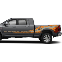 Kit Adesivi Laterali in Vinile Stile Splash Testo Personalizzato per Dodge Ram_3