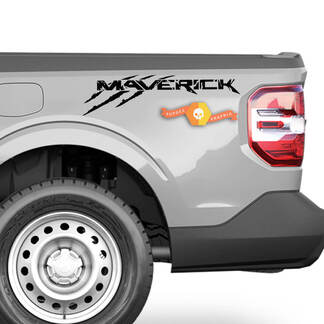 Coppia Ford Maverick Claw Mark Vinile 2022 2023 Grafica Decalcomanie Adesivi Bed Side Decalcomanie Adesivi Camion
