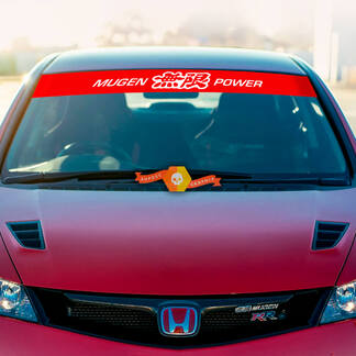 Adesivo decalcomania in vinile per banner per parabrezza Honda Mugen Power Motorsports Qualsiasi combinazione di colori
