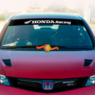 Adesivo decalcomania in vinile con banner per parabrezza Honda Racing Motorsports
