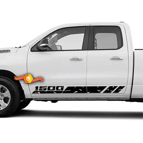 Adesivi in vinile strisce laterali usurate per Dodge Ram 1500