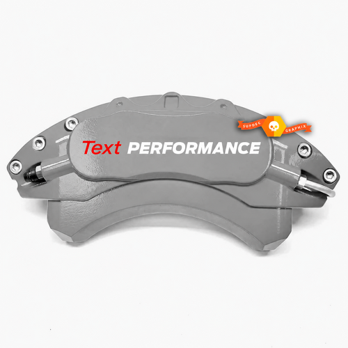Text PERFORMANCE Red White Caliper Lettering Universale Adesivo in vinile per Ford