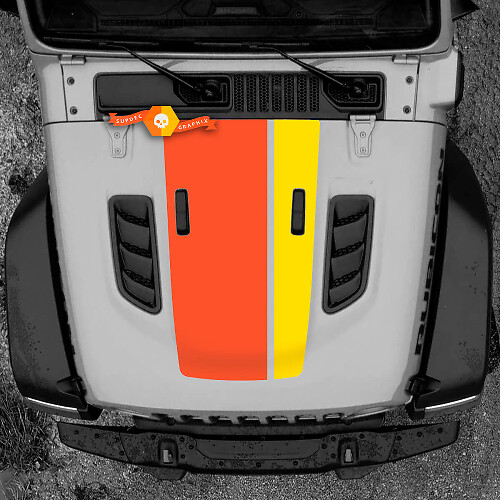 Adesivo in Vinile per Cofano per Jeep Wrangler Rubicon