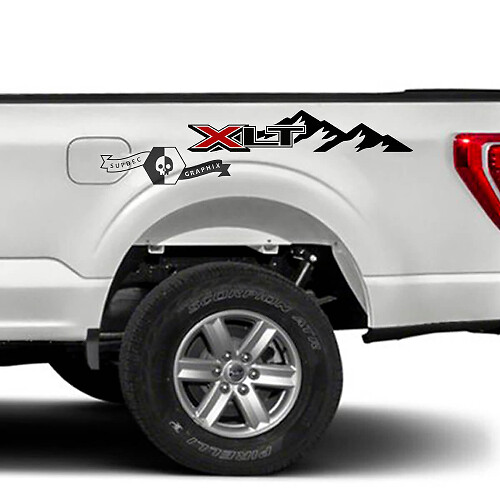 Kit adesivo in vinile con logo XLT Mountains Bedside per camion Musclecar XLT
