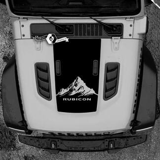 Cofano Jeep RUBICON Wrangler JL Vinile Montagne 2018 + Up Decal Grafica adesiva
