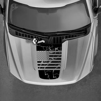 Ford Maverick 2022 Decalcomanie grafiche con bandiera USA Cofano distrutto Adesivi Maverick di qualsiasi colore
