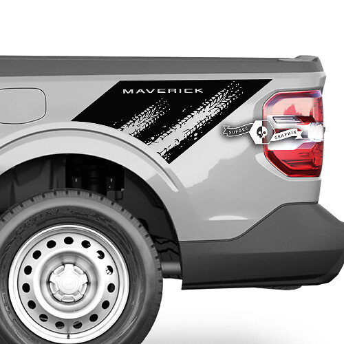 Coppia adesivi per decalcomanie laterali con grafica Ford F-150 XLT Maverick Bed Splash Mud
