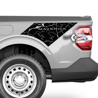 Coppia adesivi per decalcomanie laterali con grafica Ford F-150 XLT Maverick Bed Splash Spiderweb

