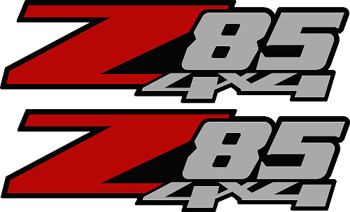 2 - Parti dell'adesivo della decalcomania Chevy Z85 4x4 per stile Silverado GMC Sierra Z71