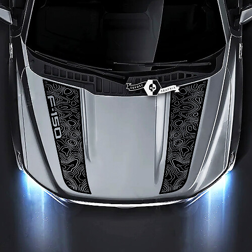 Ford F-150 XLT cofano topografico mappa grafica adesivi decalcomanie laterali
